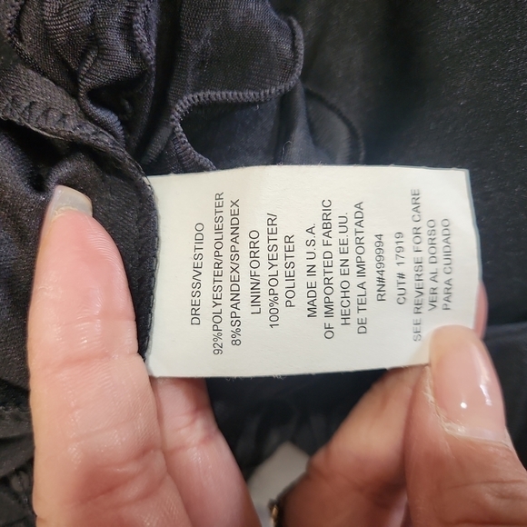 Nwt Little Black Dress with Sequins, Ruffles & Ruching Bodycon Size: 16 - Picture 10 of 10